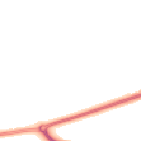 Night-time road noise heatmap for RH11 6EL