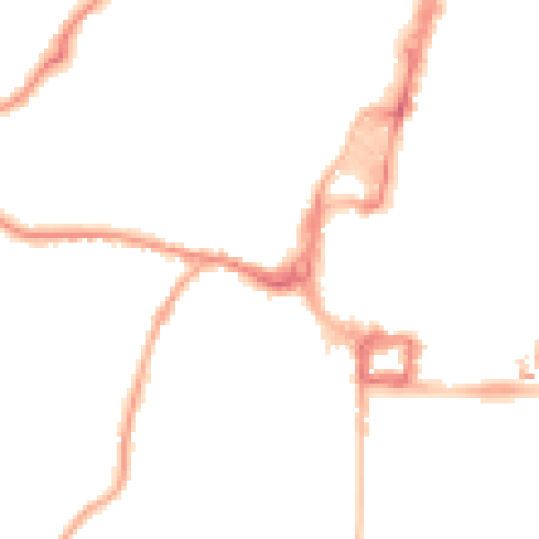 Night-time road noise heatmap for RH11 7PB