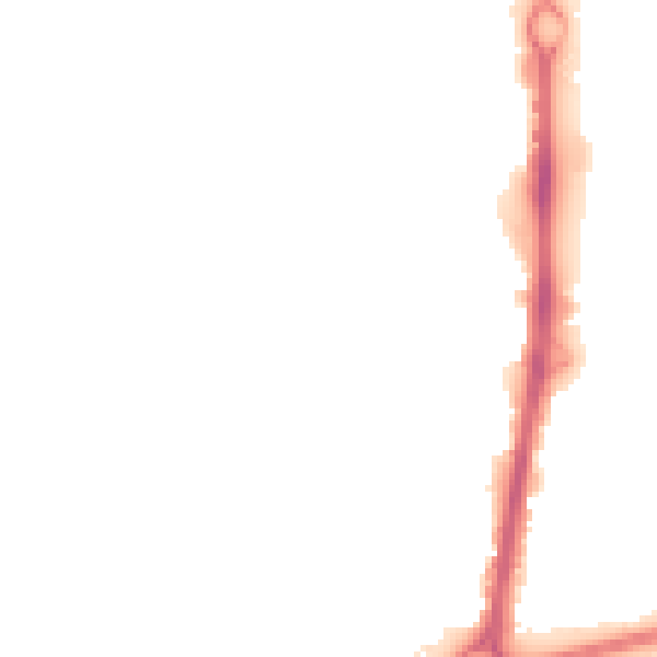 Night-time road noise heatmap for RH11 7SN