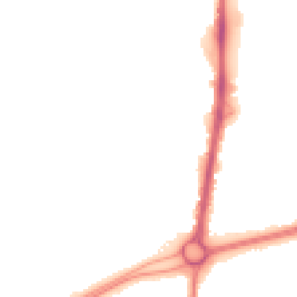 Night-time road noise heatmap for RH11 7UE
