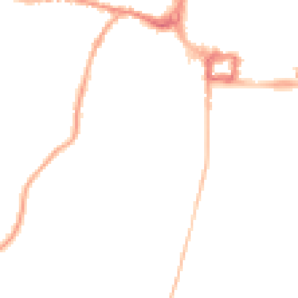 Night-time road noise heatmap for RH11 8AA