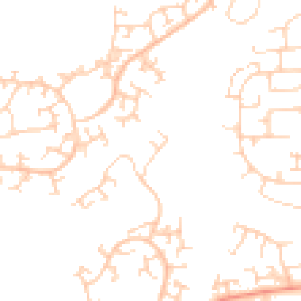 Daytime road noise heatmap for RH11 8FN