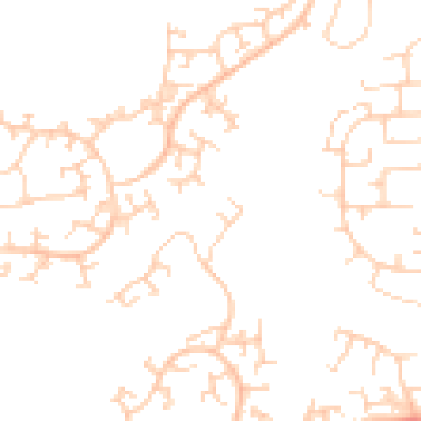 Daytime road noise heatmap for RH11 8FP