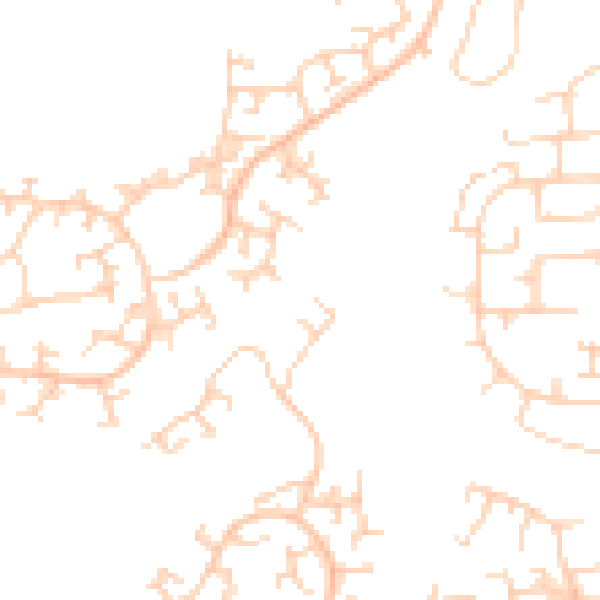 Daytime road noise heatmap for RH11 8FQ