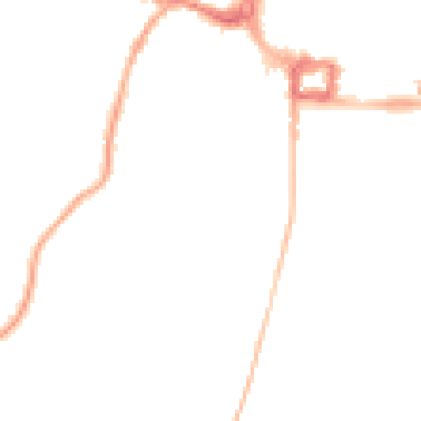 Night-time road noise heatmap for RH11 8FT