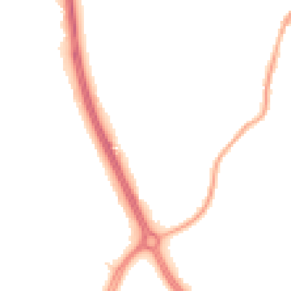 Night-time road noise heatmap for RH11 8GA