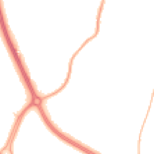 Night-time road noise heatmap for RH11 8TW