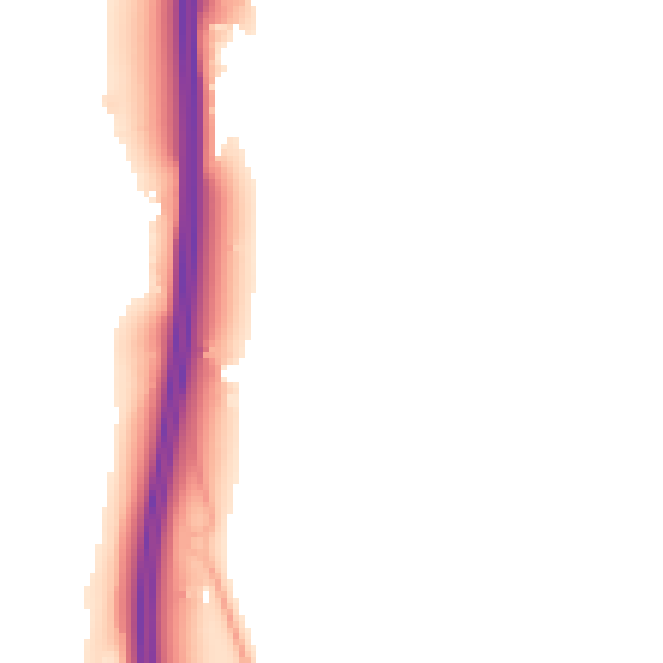 Night-time road noise heatmap for RH11 9AF