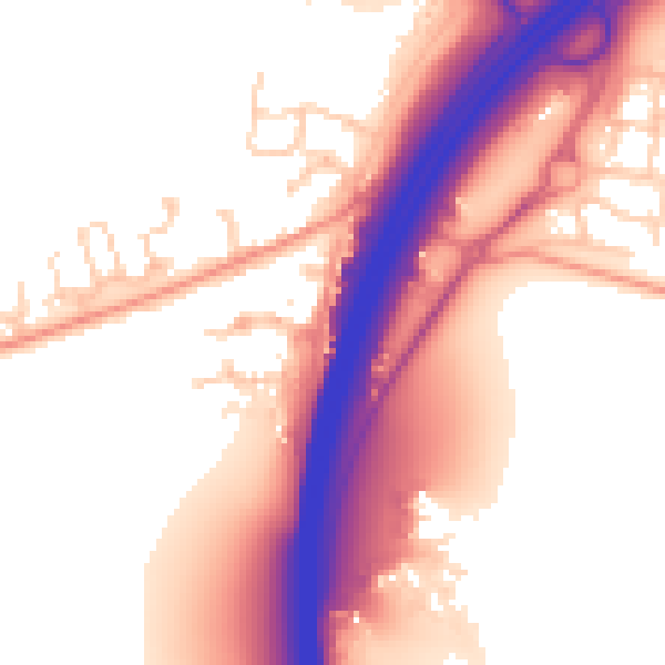 Daytime road noise heatmap for RH11 9AH