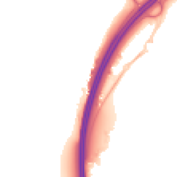 Night-time road noise heatmap for RH11 9AH