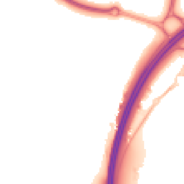 Night-time road noise heatmap for RH11 9AN