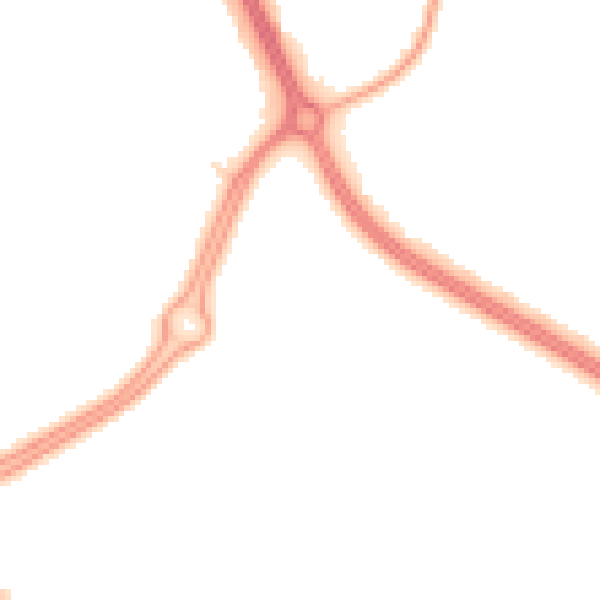 Night-time road noise heatmap for RH11 9DN