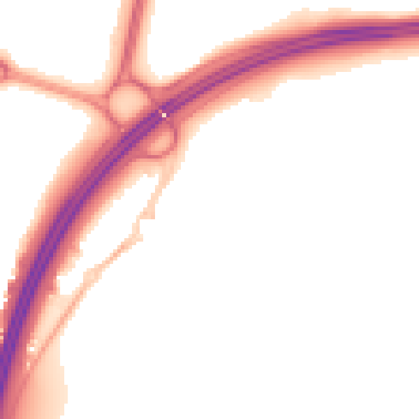 Night-time road noise heatmap for RH11 9GW