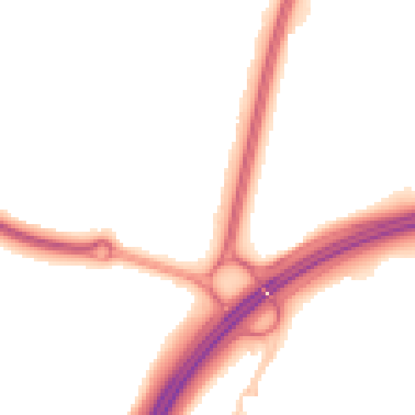 Night-time road noise heatmap for RH11 9RU