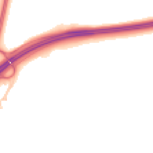 Night-time road noise heatmap for RH11 9SQ