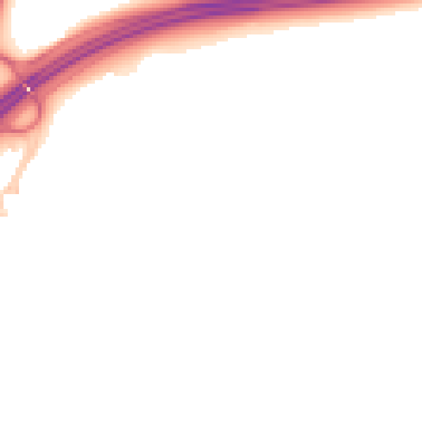 Night-time road noise heatmap for RH11 9UB