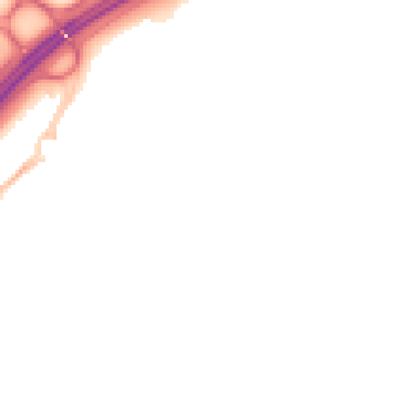 Night-time road noise heatmap for RH11 9UE