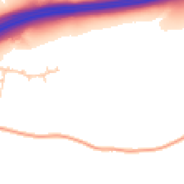 Daytime road noise heatmap for RH11 9UW