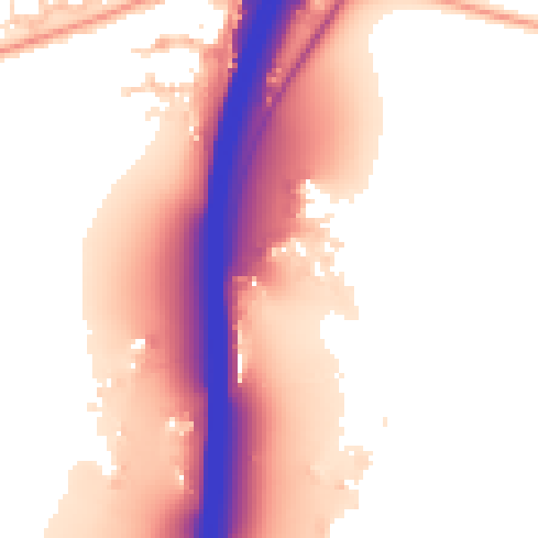 Daytime road noise heatmap for RH11 9ZG