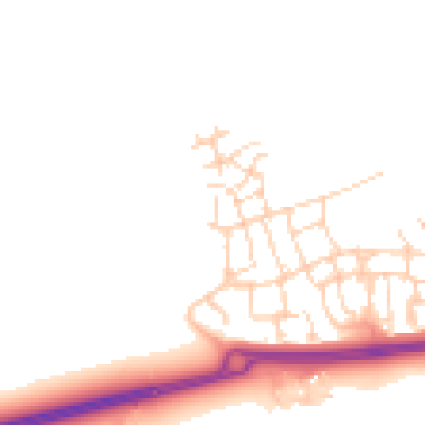 Daytime road noise heatmap for RH12 0AH
