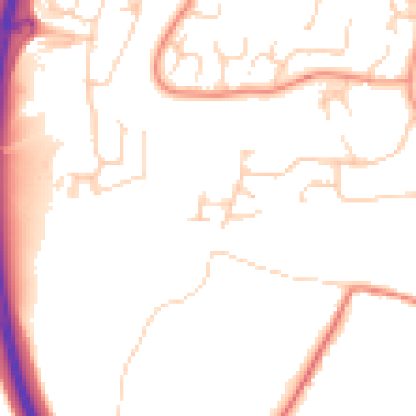 Daytime road noise heatmap for RH12 1XR