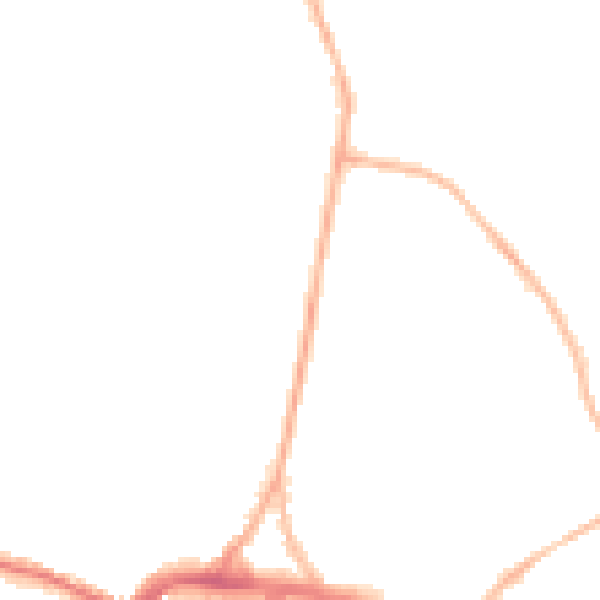 Night-time road noise heatmap for RH12 2LQ