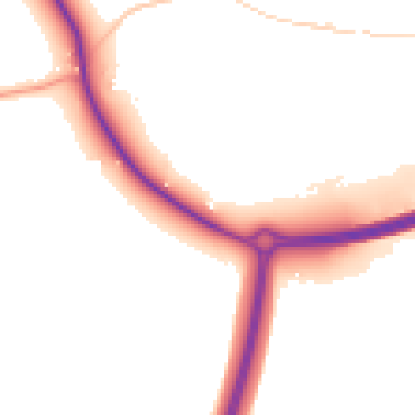 Daytime road noise heatmap for RH12 3QQ