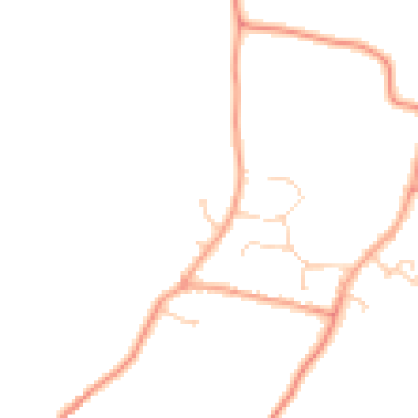 Daytime road noise heatmap for RH12 3SX