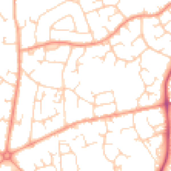 Daytime road noise heatmap for RH12 4EF