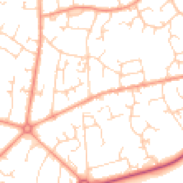 Daytime road noise heatmap for RH12 4FH