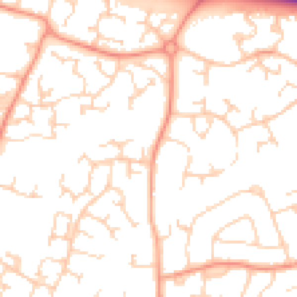 Daytime road noise heatmap for RH12 5RS