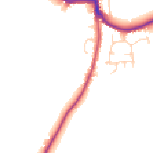 Daytime road noise heatmap for RH13 8FZ