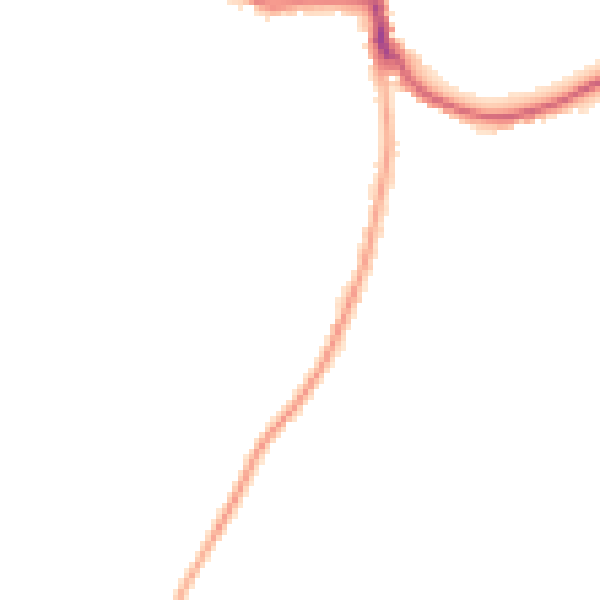 Night-time road noise heatmap for RH13 8FZ