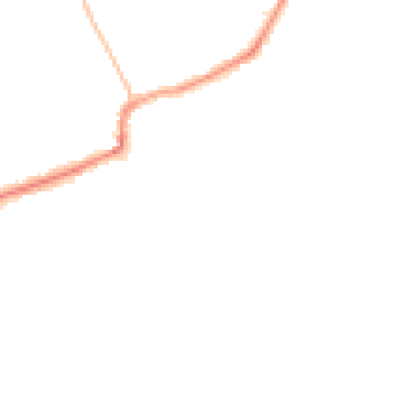 Night-time road noise heatmap for RM4 1DJ
