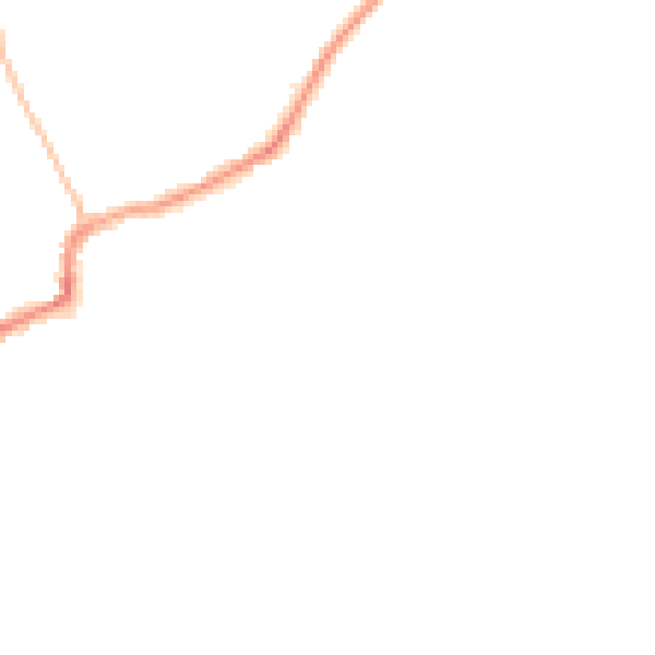 Night-time road noise heatmap for RM4 1DT