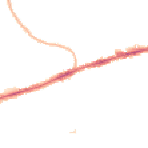 Night-time road noise heatmap for RM6 4AD