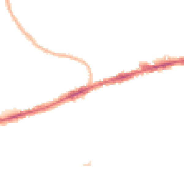 Night-time road noise heatmap for RM6 4AH