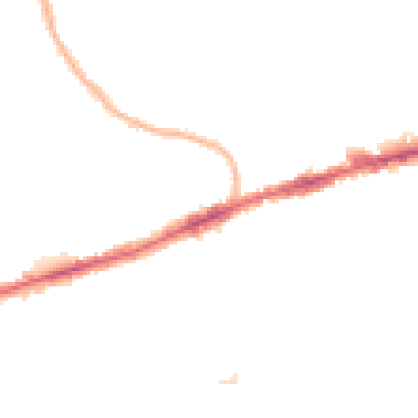 Night-time road noise heatmap for RM6 4AL