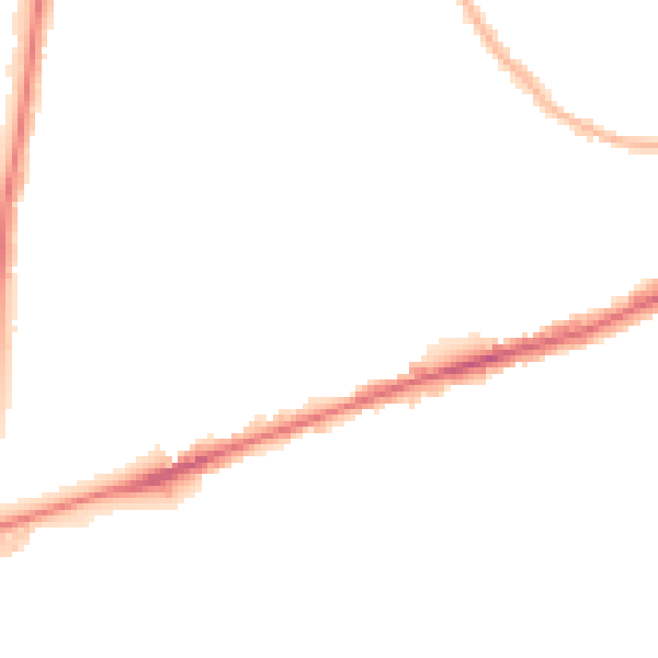Night-time road noise heatmap for RM6 4AQ
