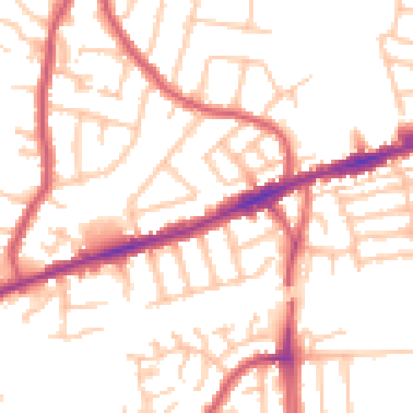Daytime road noise heatmap for RM6 4AT