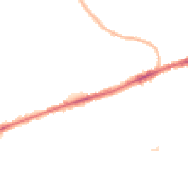 Night-time road noise heatmap for RM6 4AU