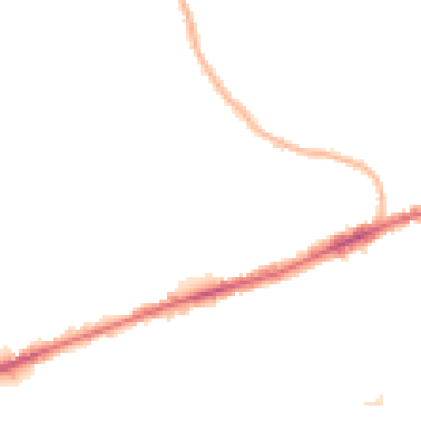 Night-time road noise heatmap for RM6 4AY