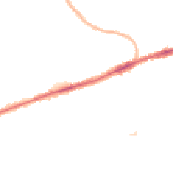 Night-time road noise heatmap for RM6 4BA