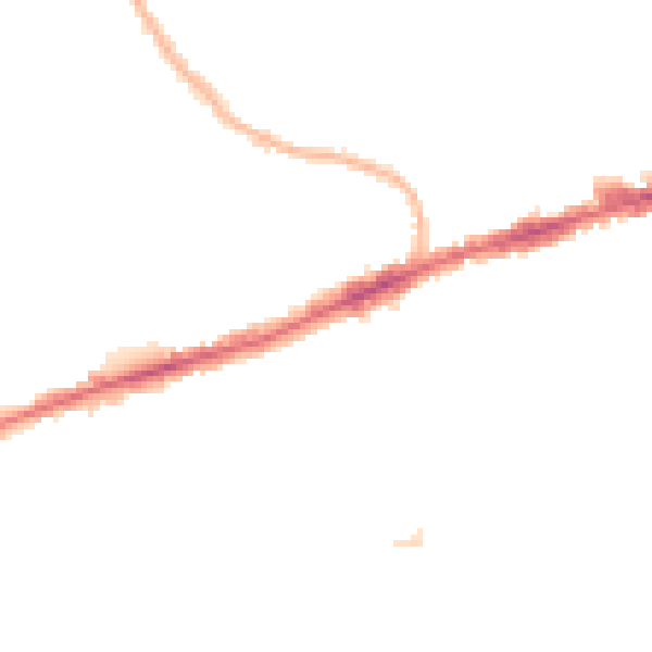 Night-time road noise heatmap for RM6 4BB
