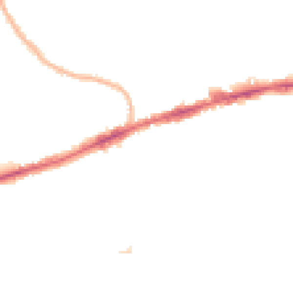Night-time road noise heatmap for RM6 4BE