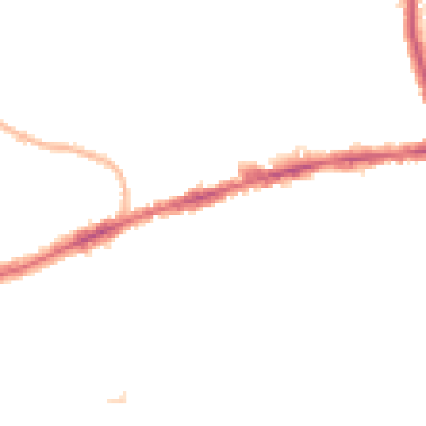 Night-time road noise heatmap for RM6 4BP