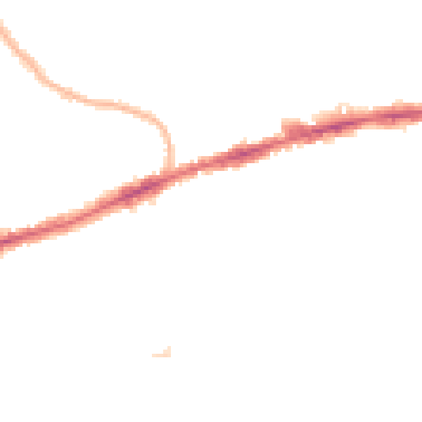 Night-time road noise heatmap for RM6 4BS