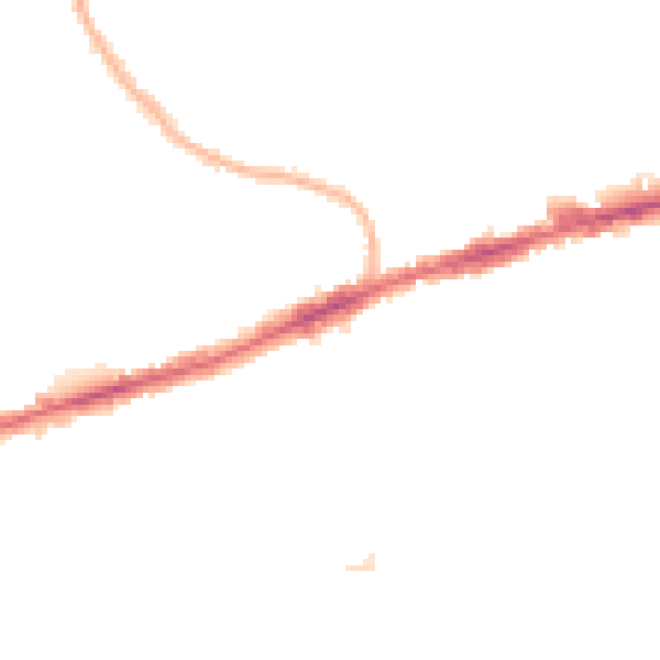 Night-time road noise heatmap for RM6 4DB