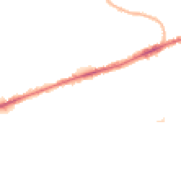 Night-time road noise heatmap for RM6 4DG