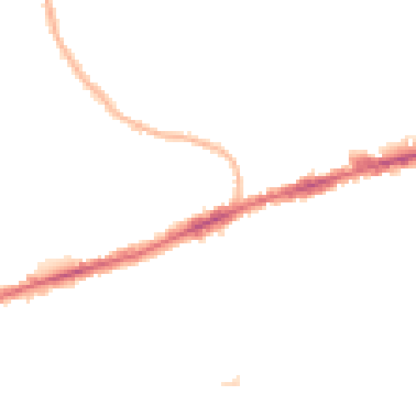 Night-time road noise heatmap for RM6 4DL